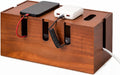 Wood Cable Management Box, Power Strip Cord Organizer Box, for Electrical Hiding Cord Management, Desk Cable Storage Box for Home Office