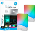 GE Plug in Color Changing Night Light with Dusk to Dawn Sensor, 2 Pack