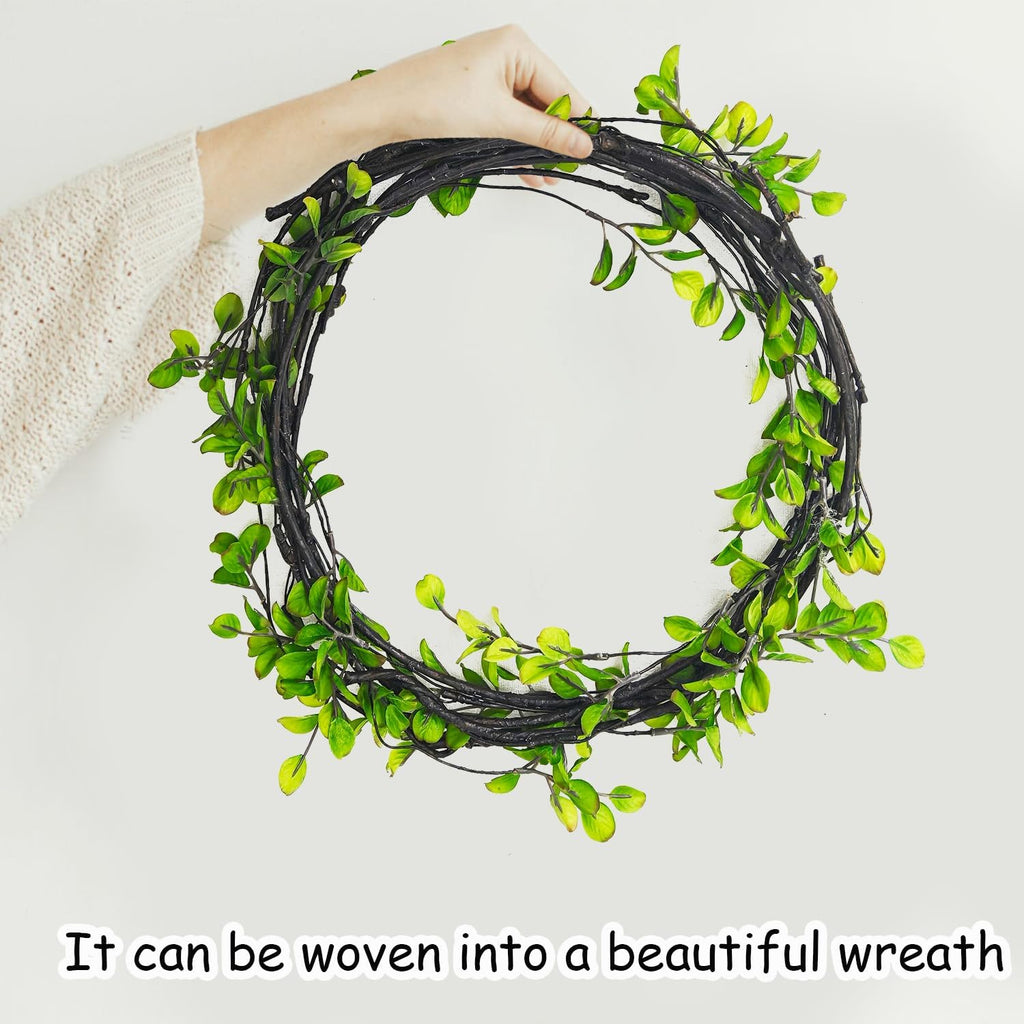 Tinsow 4 Artificial Ficus Branches 47 Inch Tall Faux Eucalyptus Stems, Realistic Fake Greenery for Vase Fillers, Centerpieces and Home Decor, Lifelike Leaves and Stems for Elegant Displays