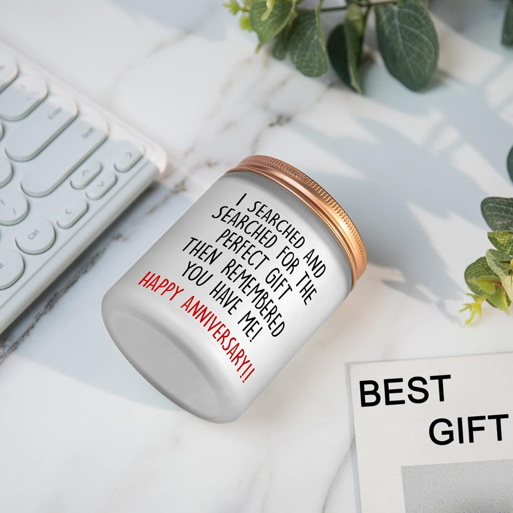 Happy Anniversary Candles Gifts for Women Her Him Couple, Lavender Candle
