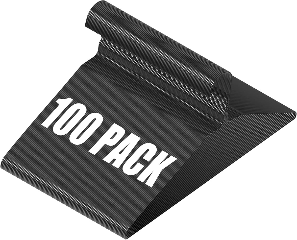 FUDESY Metal Wire Clothes Hangers 100 Pack Bulk, Space Saving, 16 in, Black