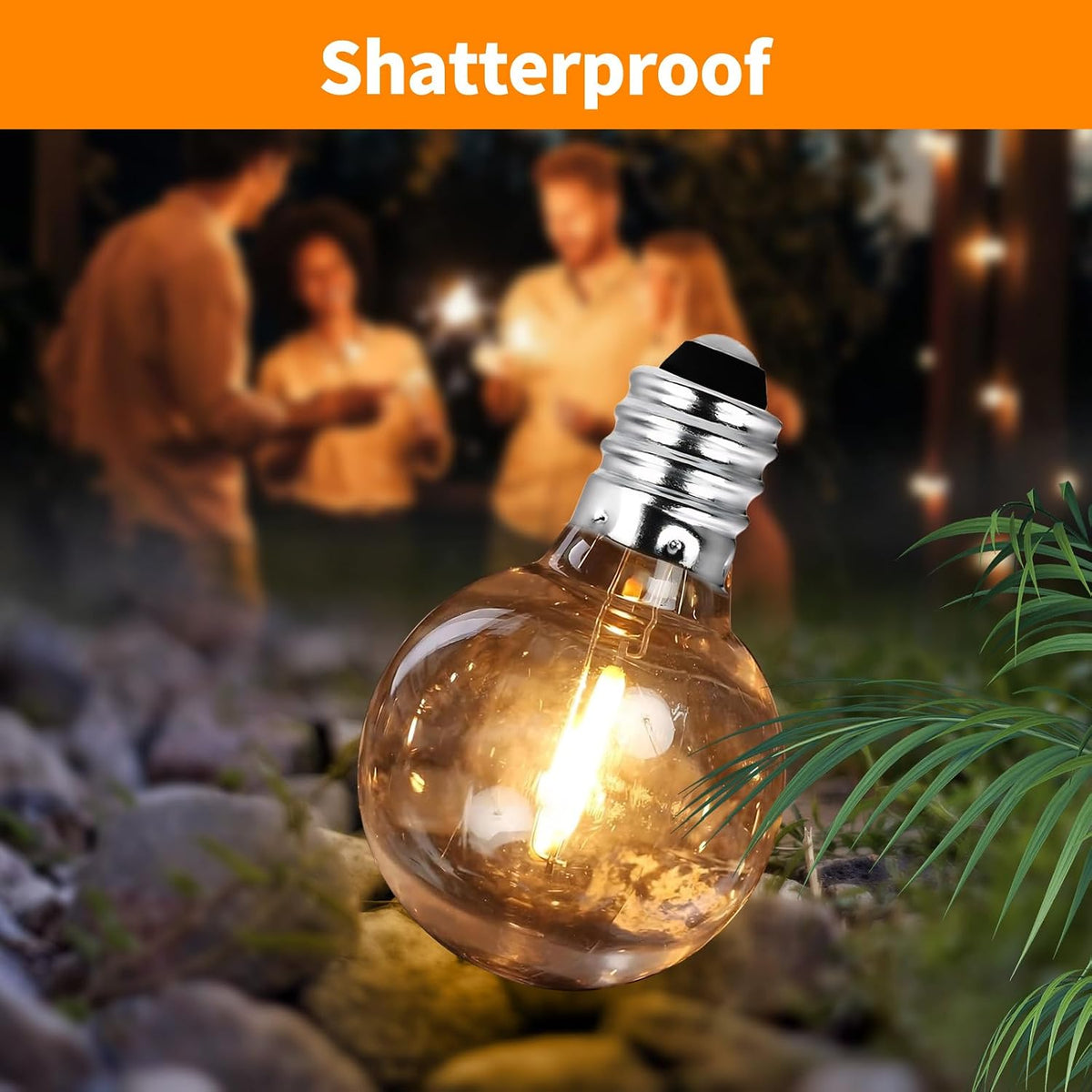 10PK G40 LED Replacement Bulbs, 0.6W Clear Globe Dimmable E12 Base