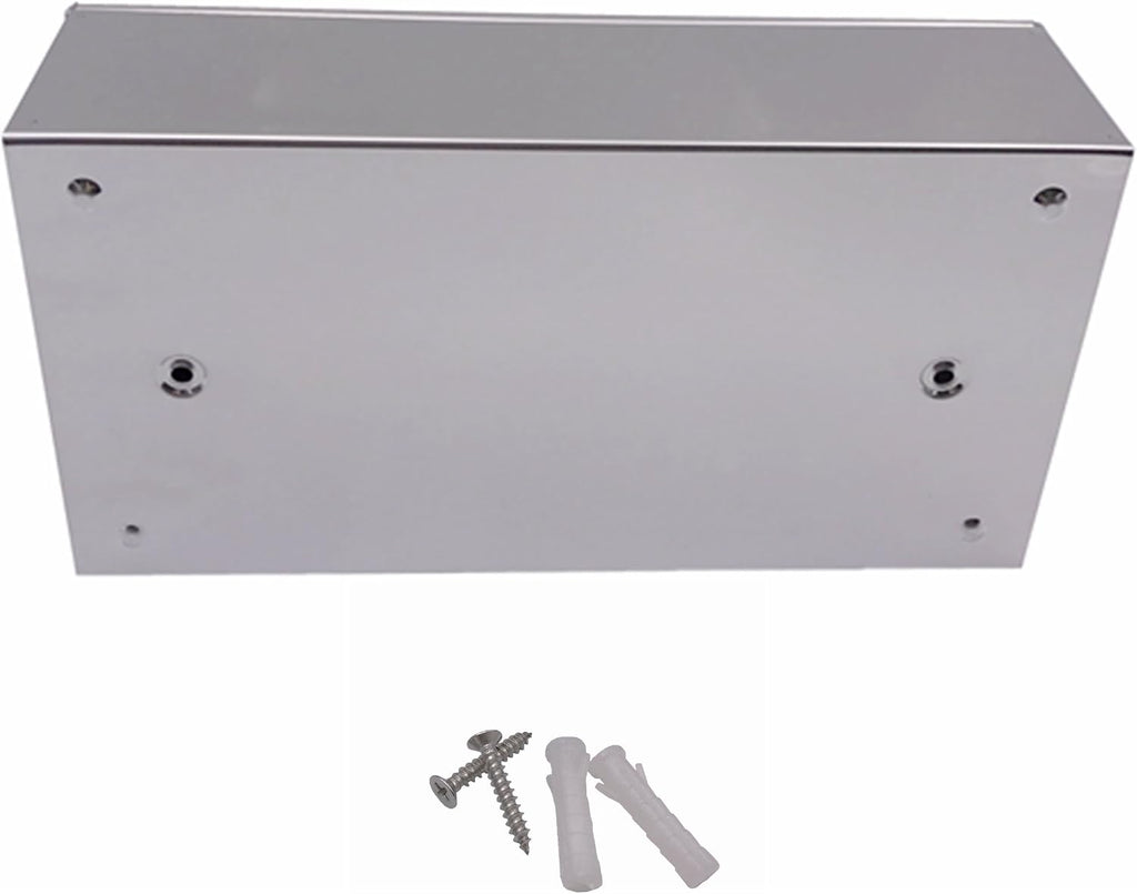 M2cbridge Metal Facial Tissue Box Cover Holder Lay On Wall Mounted, Mirror Polishing 18/8 Stainless Steel (Rectangle)