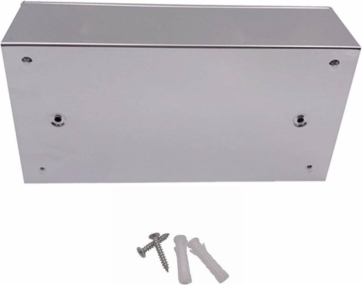 M2cbridge Metal Facial Tissue Box Cover Holder Lay On Wall Mounted, Mirror Polishing 18/8 Stainless Steel (Rectangle)