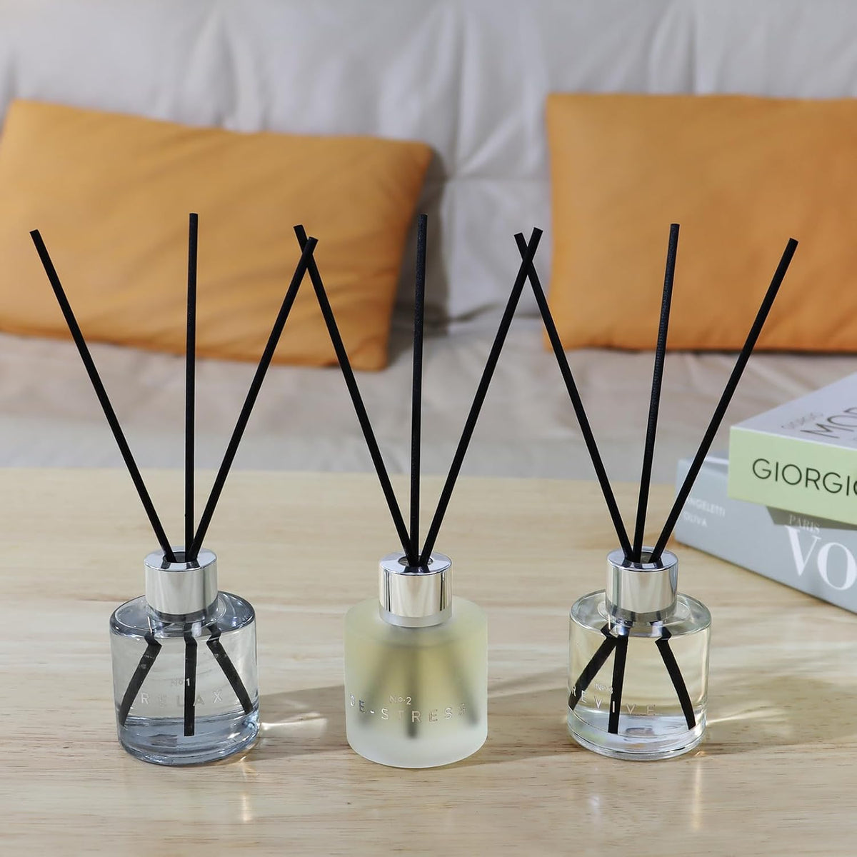 3 Pack Fragrance Reed Diffuser, 50ML Lavender Jasmine Freesia