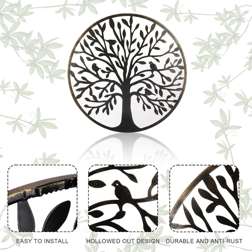 Bdor 20-Inch Tree of life wall art, Metal wall art decor, steel roots decor Perfect for Birthdays, Weddings, Anniversaries, Housewarming Gifts for Indoor Outdoor Metal Wall Decor (Classic Style)