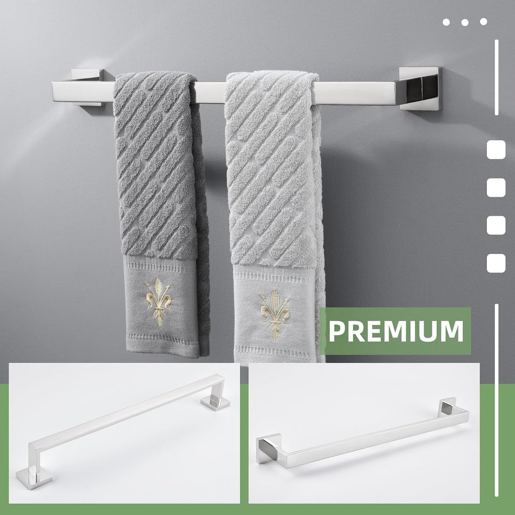 Angle Simple Bath Towel Bar 23.74 Inches, Towel Holder, Polished Chrome