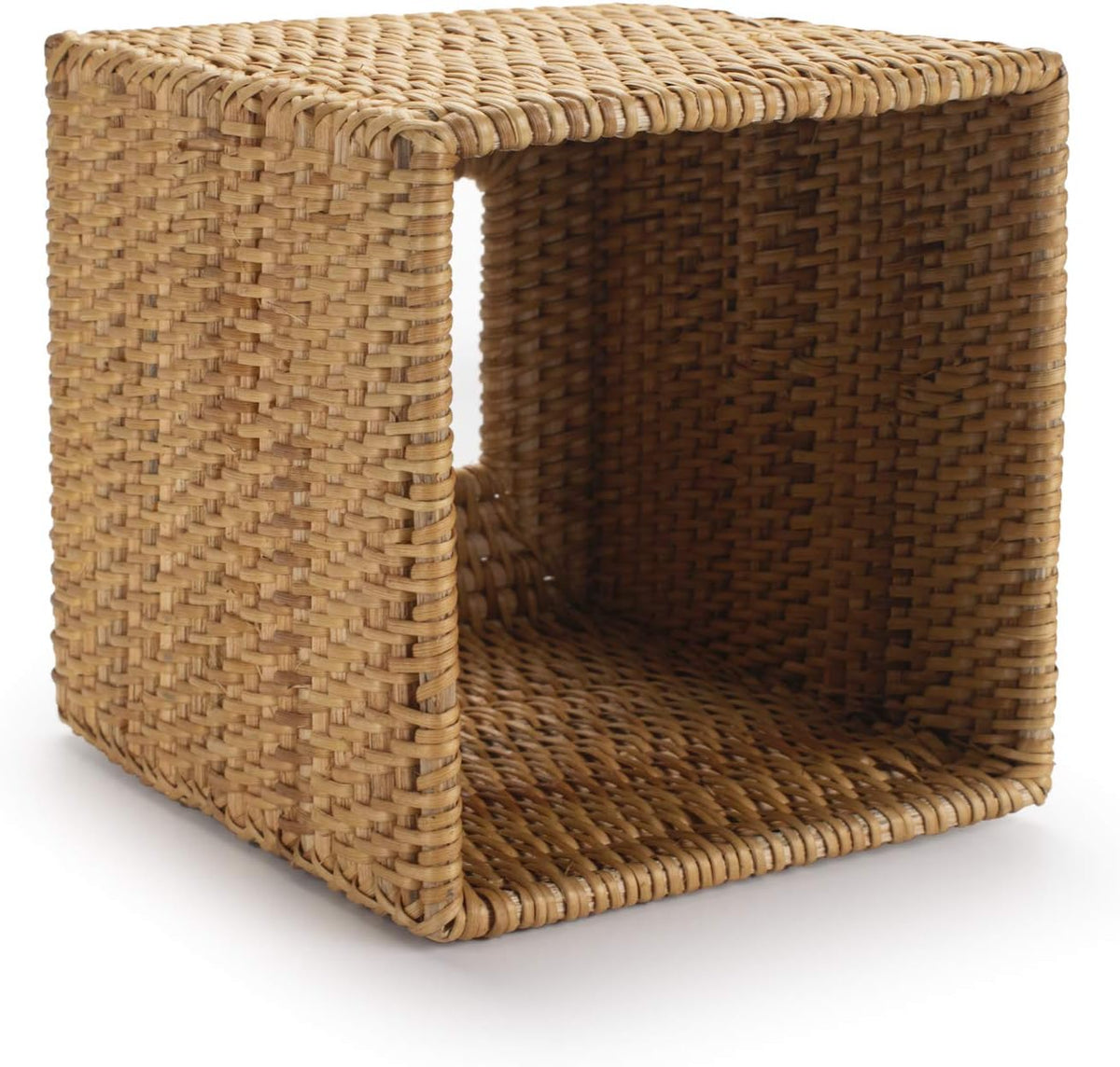 Rattan Tissue Box Cover Square, Hand Woven Wicker Tissue Holder, 5.5 x 5.5 X 5.7 inch, Natural (Pack of 3)