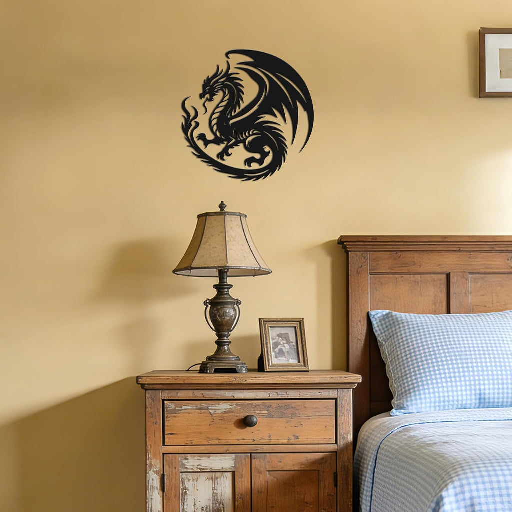Rajukit Metal Dragon Wall Art Fantasy Decor for Home