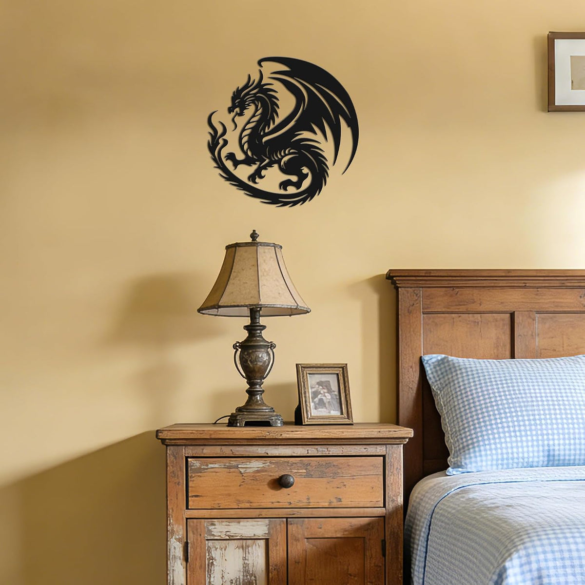 Rajukit Metal Dragon Wall Art Fantasy Decor for Home