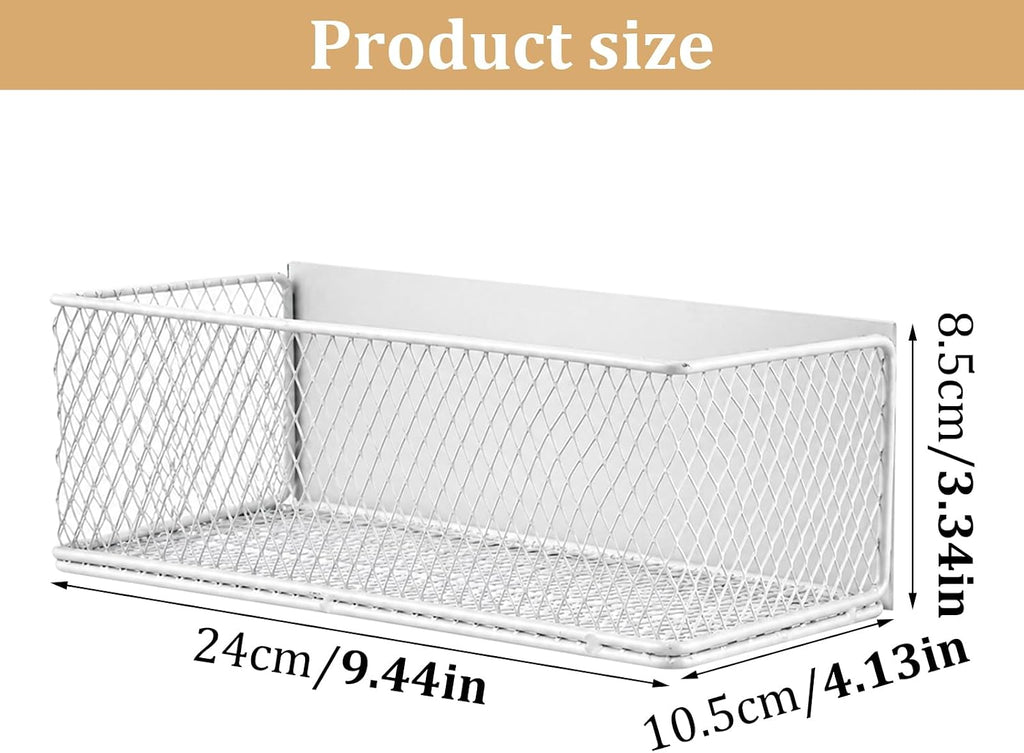 Magnetic Wire Storage Basket, Magnetic Shelf for Fridge Wash Machine Dryer
