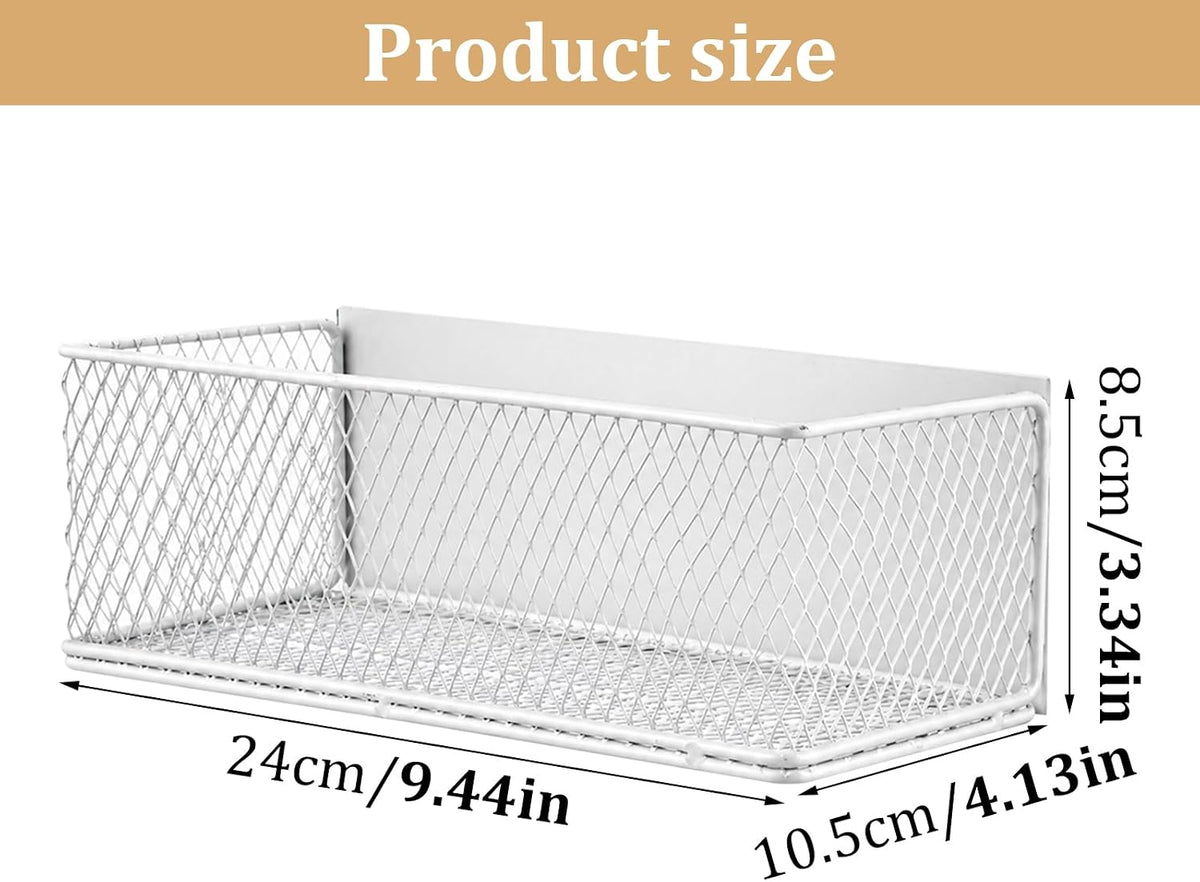 Magnetic Wire Storage Basket, Magnetic Shelf for Fridge Wash Machine Dryer