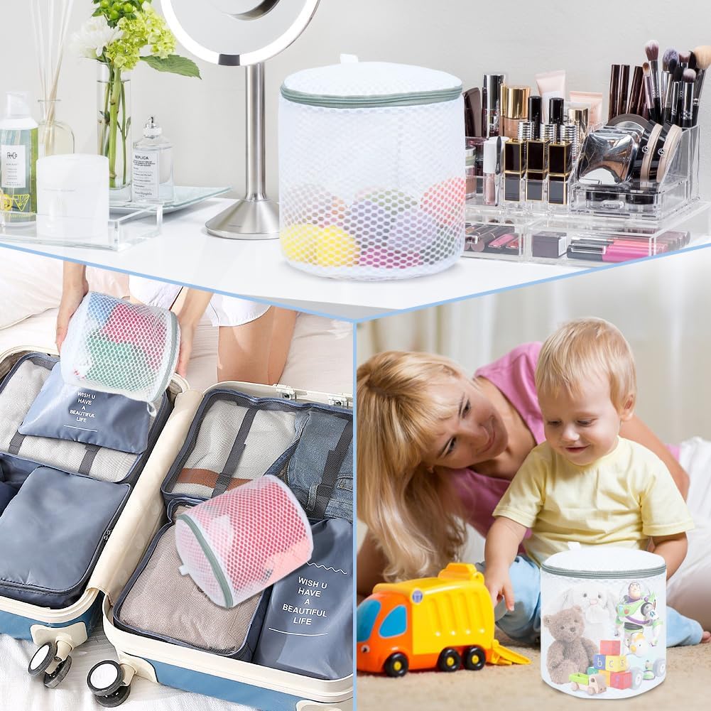 Vivifying Bra Laundry Bags, 2 Pack, 7 x 7.5 Inch Mesh Wash Bags