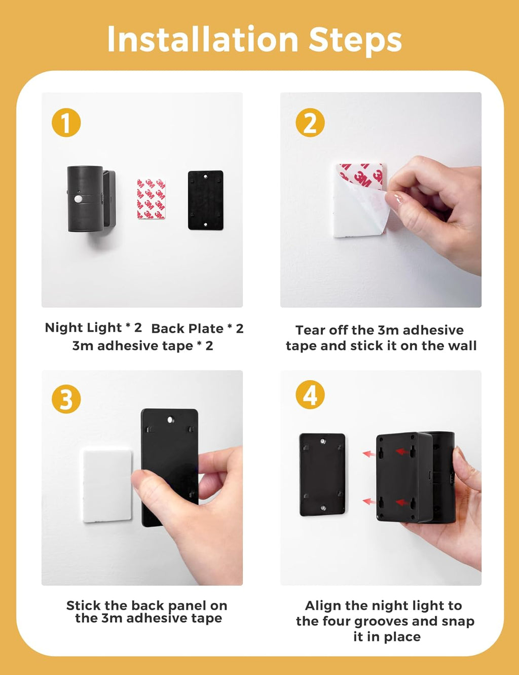 L LOHAS LED Motion Sensor Night Light, Rechargeable Night Light