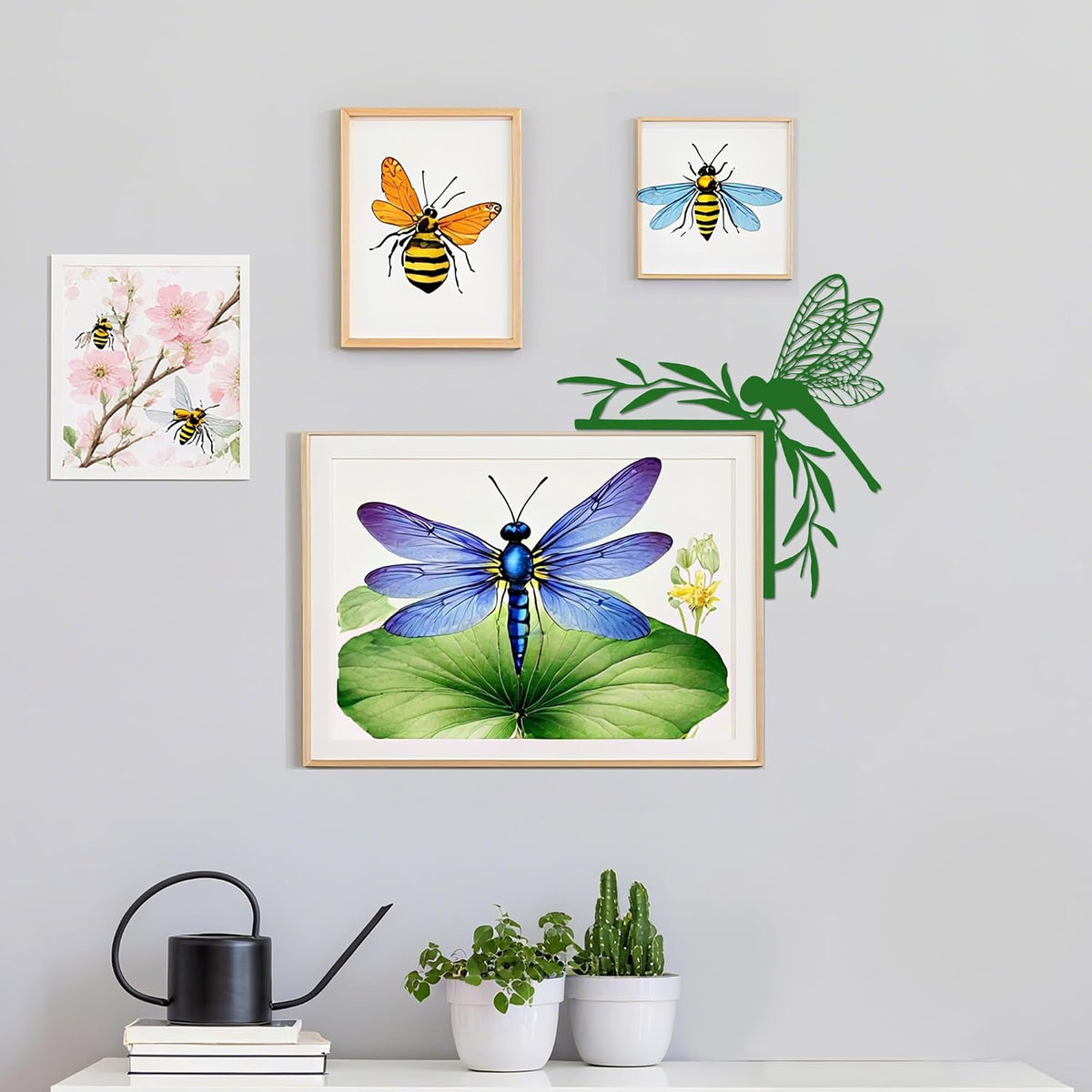 Rajukit Green Dragonfly Wall Art, Door Frame Decor