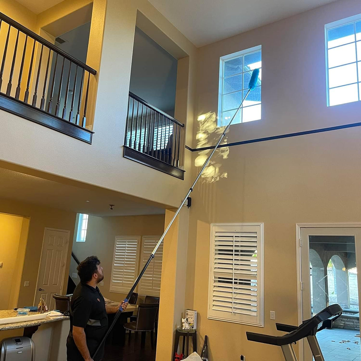 30 Foot High Ceiling Fan, Cobweb Duster with 6-24ft Extension Pole