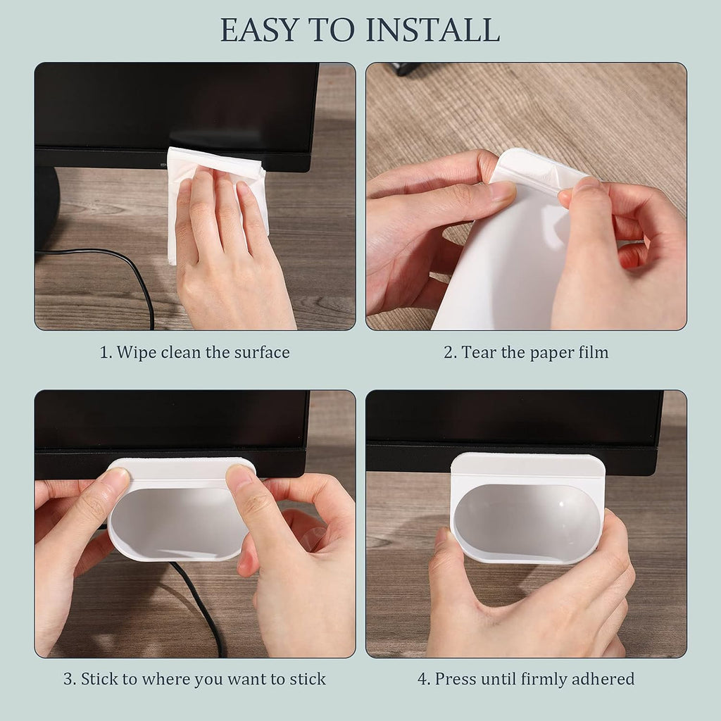 Outus 6 Pcs Pen Holder Wall Mounted Self-adhesive, No Drill Organizer