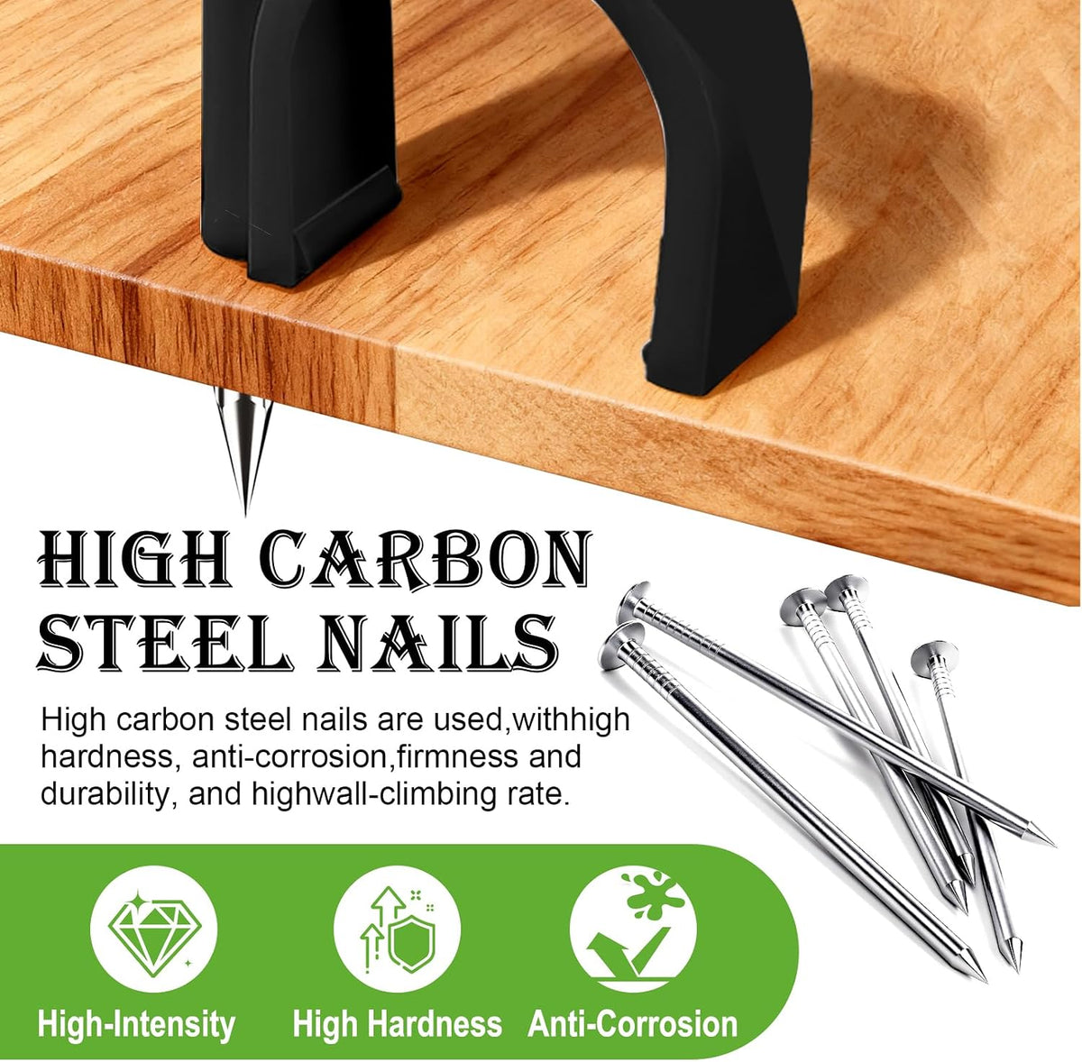 mxuteuk 630PCS Cable Clips with Steel Nails,4/5/6/8/10mm Round and 5/6mm Square Black Cable Wire Clips,Wall Clips for Cords,Cable Cord Clips for RG6 RG59 CAT6 RJ45