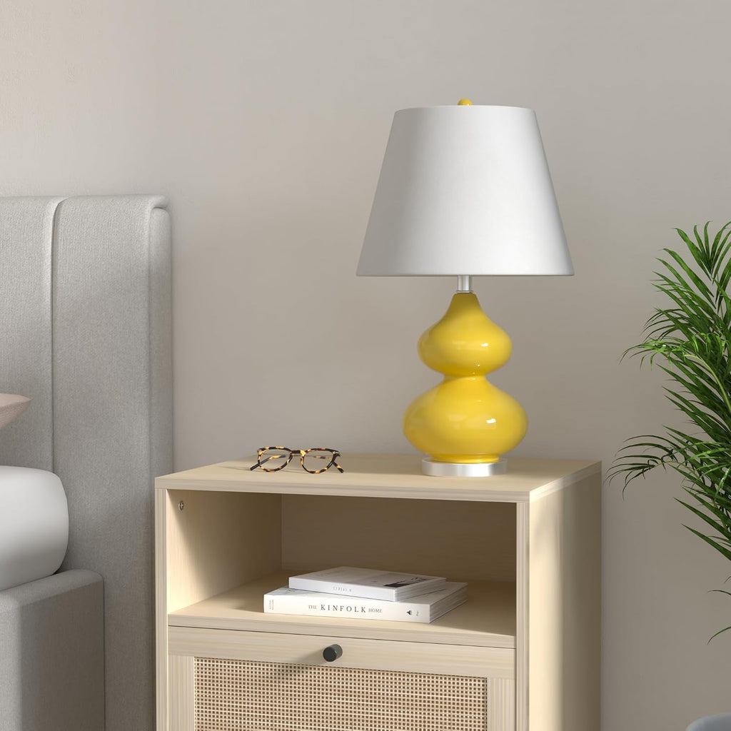 SAFAVIEH Eva Table Lamp, 24" Modern Yellow LITS4086H