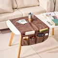 EURYNOME Faux Leather Sofa Armrest Storage Bag,Anti-Slip Sofa Organizer Pouch for Remote Control,Phone,ipad,Magazine,etc