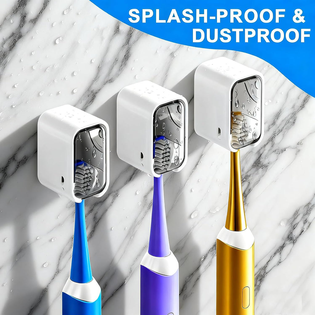 Toothbrush Holders for Bathroom - 3 Pack, Single Slot Space-Saving V2.0
