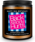 Homsolver 90th Birthday Gifts for Women Men, Happy 90th Birthday Decorations Candle Gift for Her Him, Funny 90 Years Old Ideas - Lavender Scented Candles