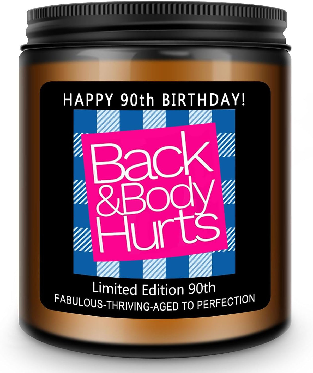 Homsolver 90th Birthday Gifts for Women Men, Happy 90th Birthday Decorations Candle Gift for Her Him, Funny 90 Years Old Ideas - Lavender Scented Candles