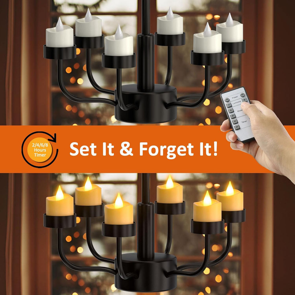 Yme Rechargeable Votive Candles Battery Operated with Remote & Timer