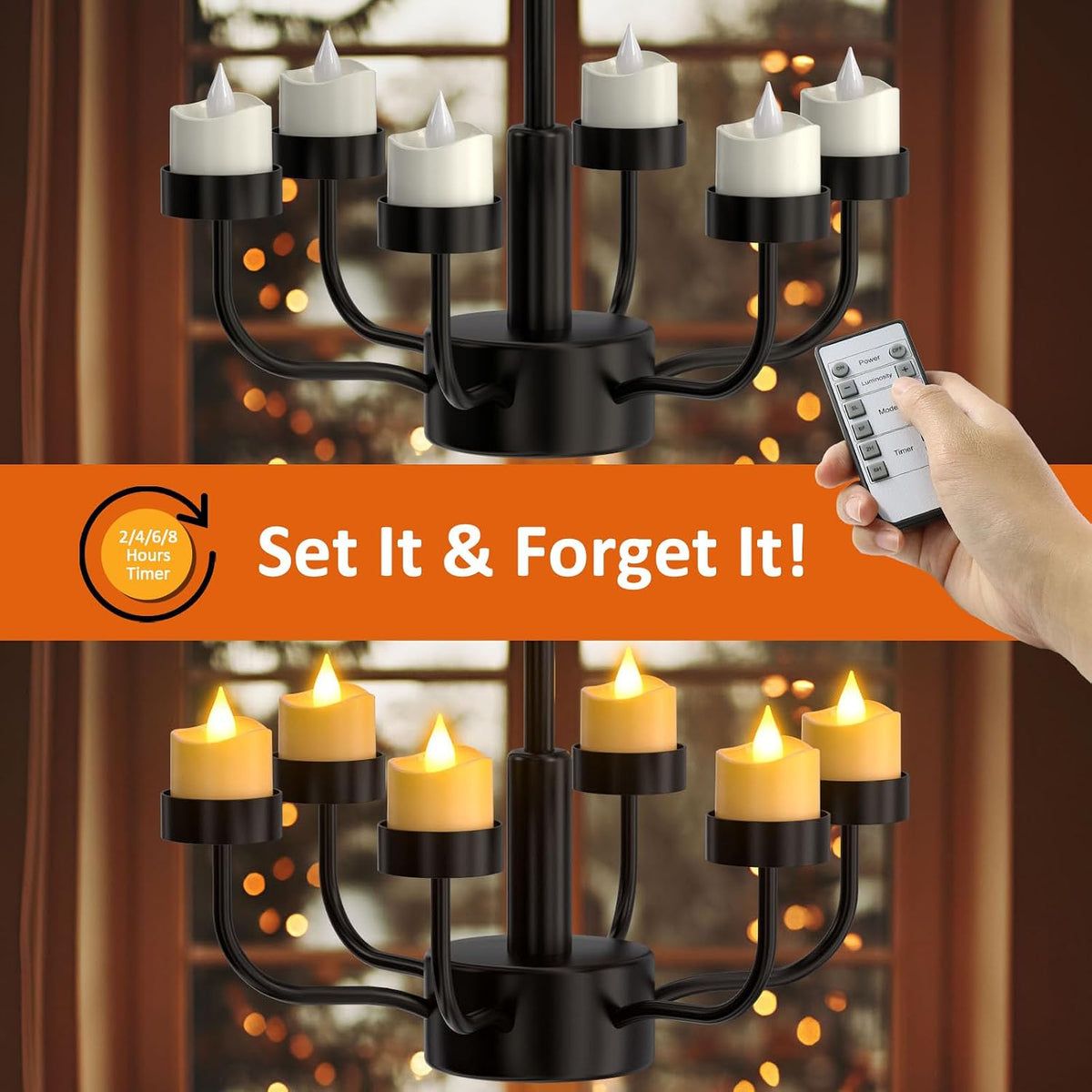 Yme Rechargeable Votive Candles Battery Operated with Remote & Timer