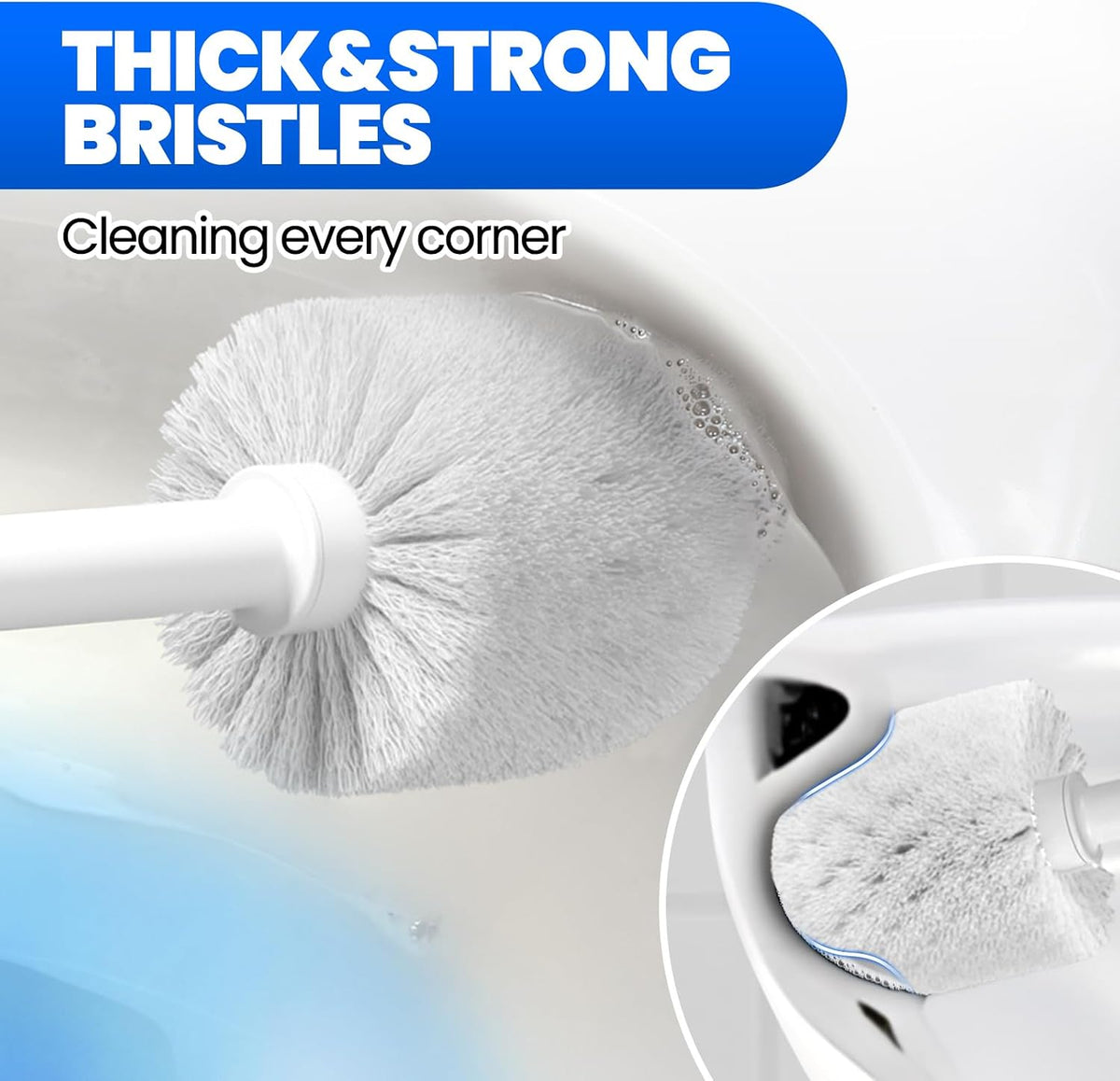 4in1 Toilet Plunger and Brush Set - Home Bathroom Cleaning Tools