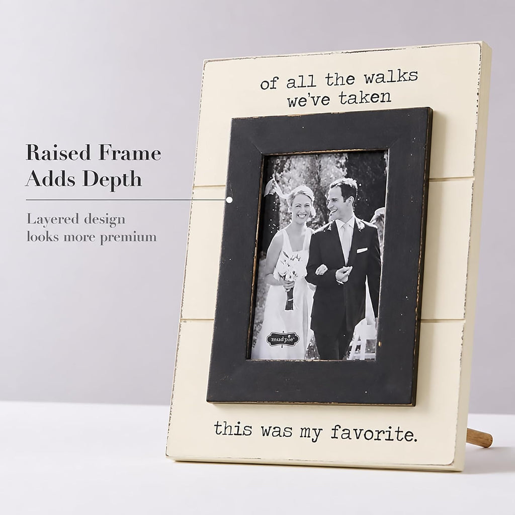 Mud Pie of All The Walks Wedding Picture Frame, 5 X 7