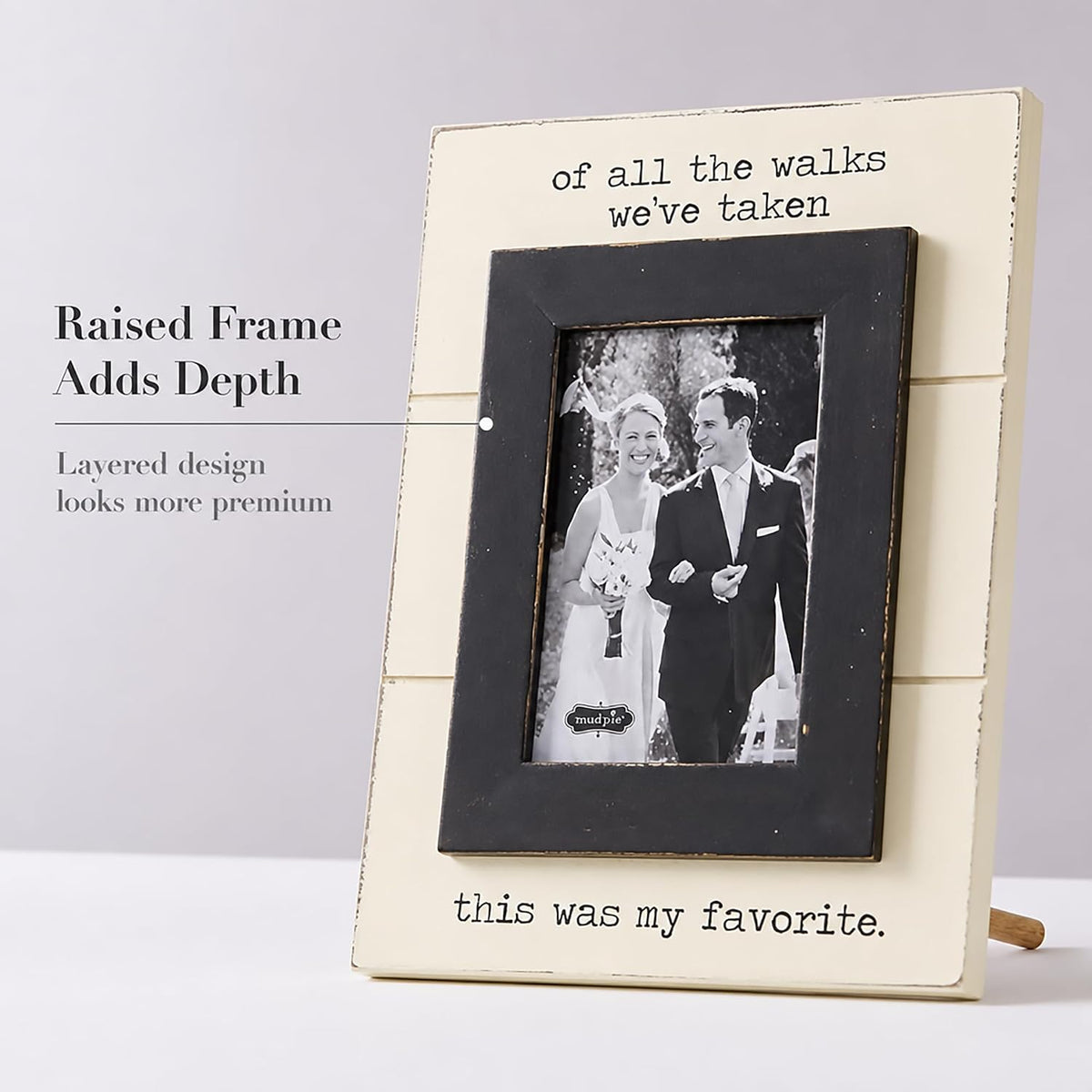 Mud Pie of All The Walks Wedding Picture Frame, 5 X 7