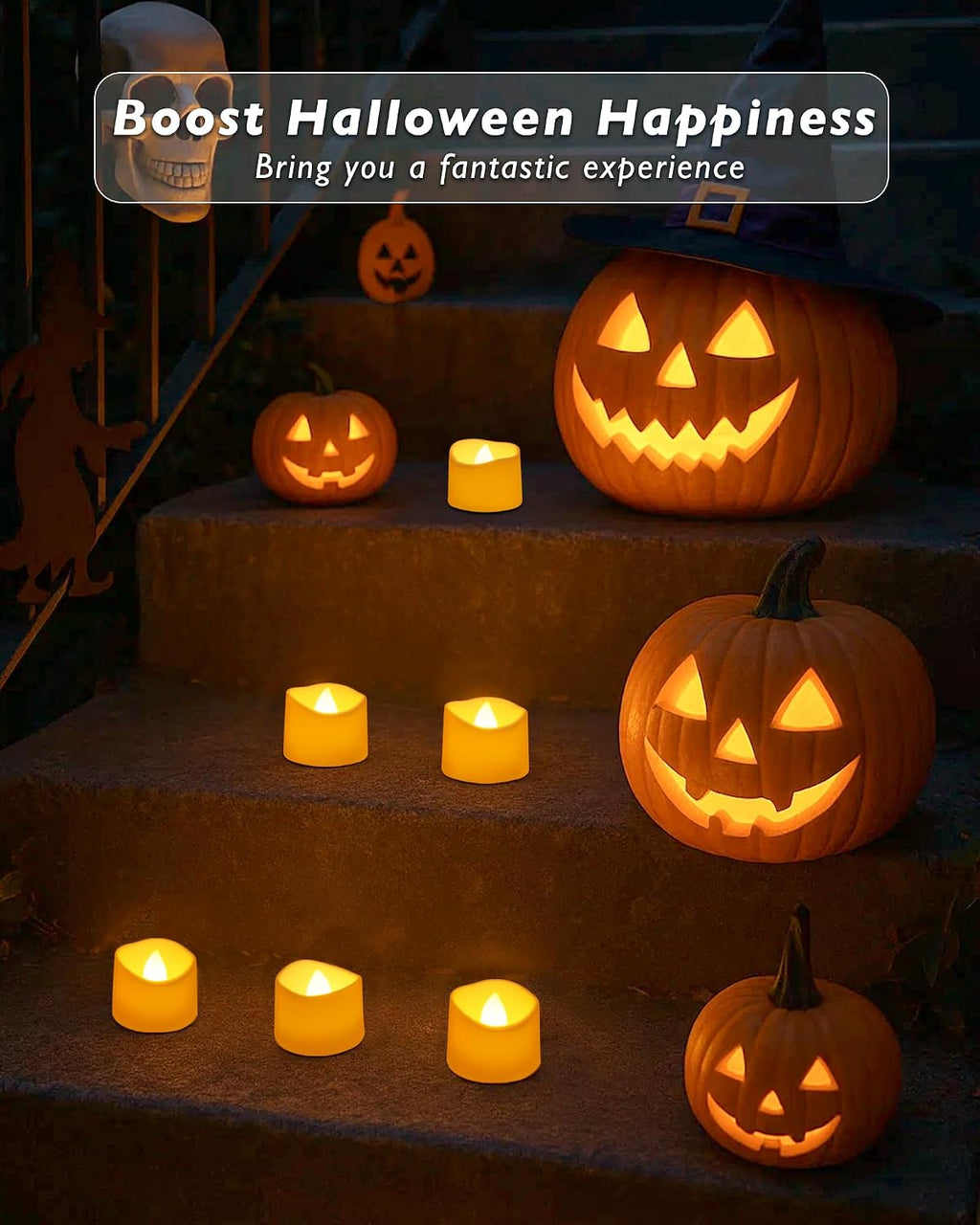 Raycare Battery Operated Tea Lights, 200+Hour Flickering Flameless Candles