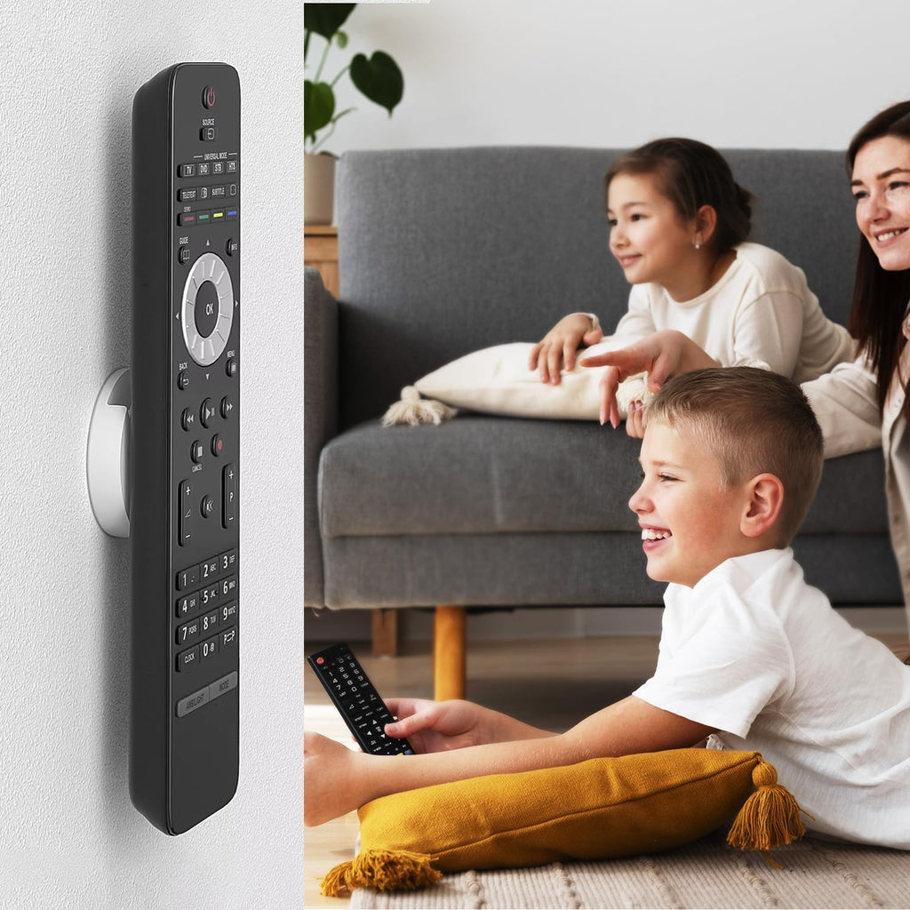 5-Pack Magnetic Remote Control Holder Wall Mount, Upgraded Organizer Storage Wall Holder for Home Office TV, Fan and Air Conditioner Remote Control