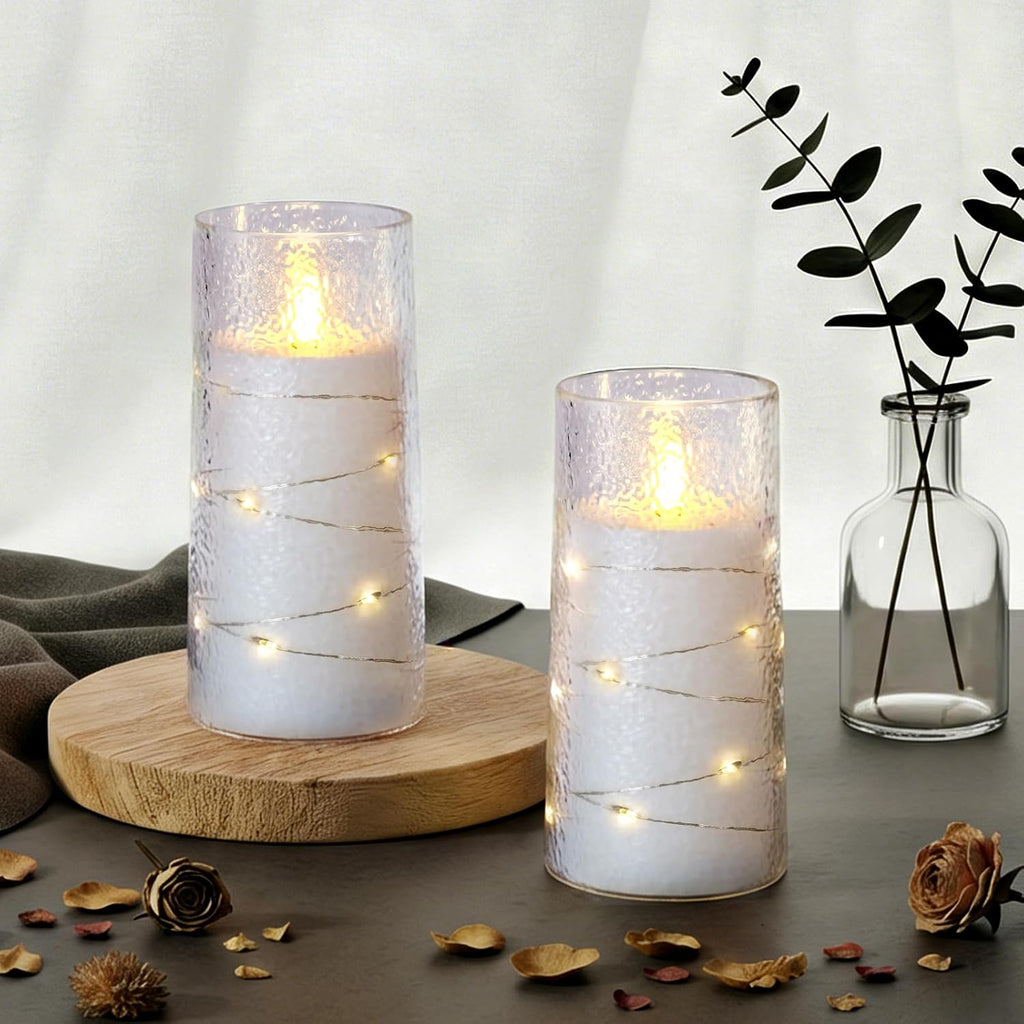 Homemory 3"x6" Upgraded Flickering Flameless Pillar Candles with Remote