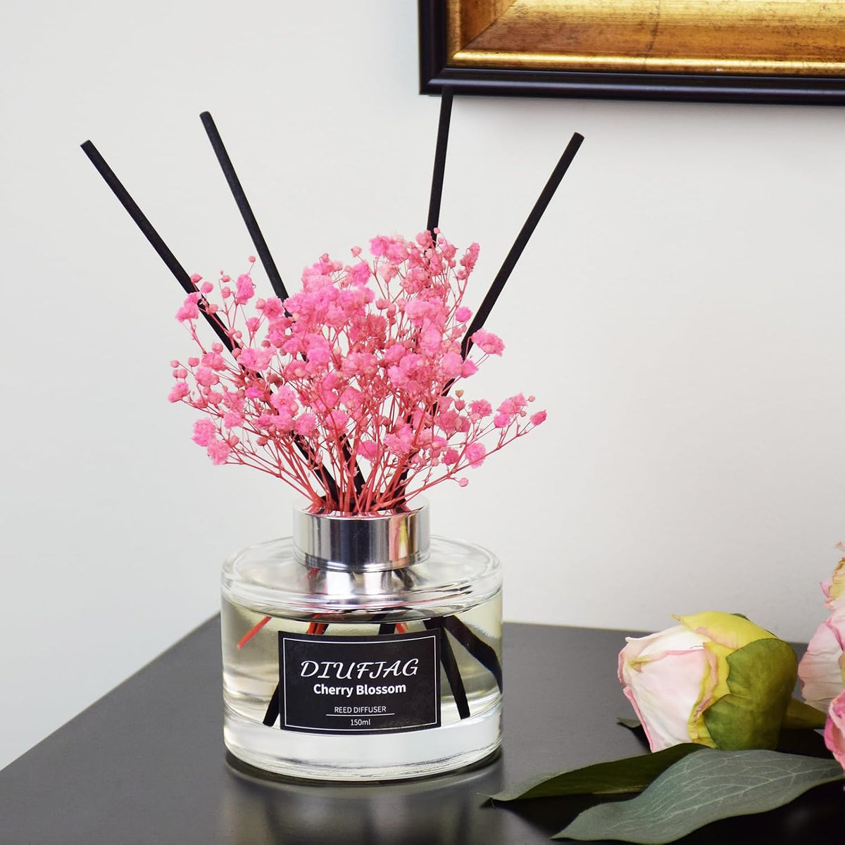 Cherry Blossom Reed Diffuser Set, 5.07 fl oz Scented Oil Diffuser