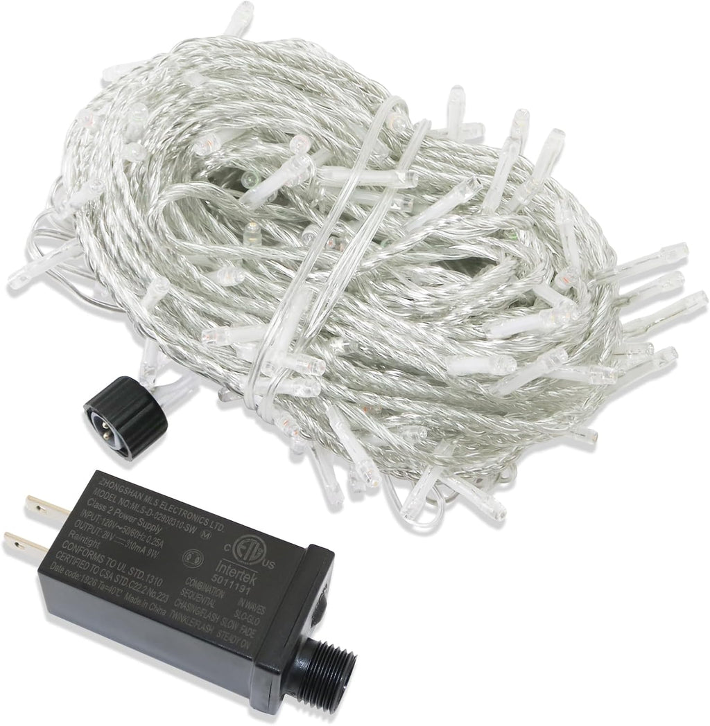 Christmas Decorations Pink String Lights, 200Led 66Ft 8Mode Plug in