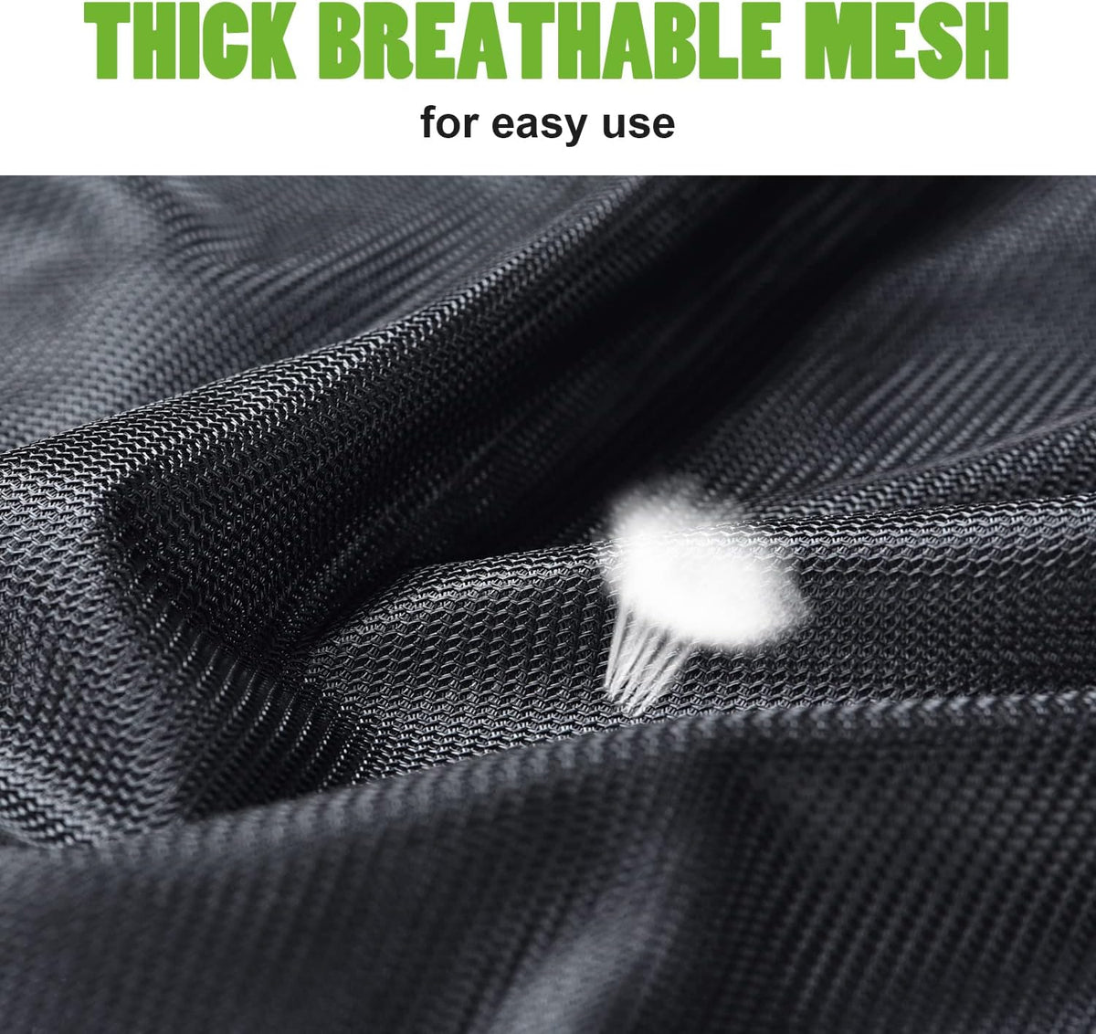 OTraki 20x24 inch Mesh Laundry Bags 2 Pack Fine Mesh Heavy Duty Drawstring Bag Washable Medium Toy Sack Washing Bag for Home Dorm Hotel Camp Beach Travel Storage Don't Drying, Melting 140-176℉ Black