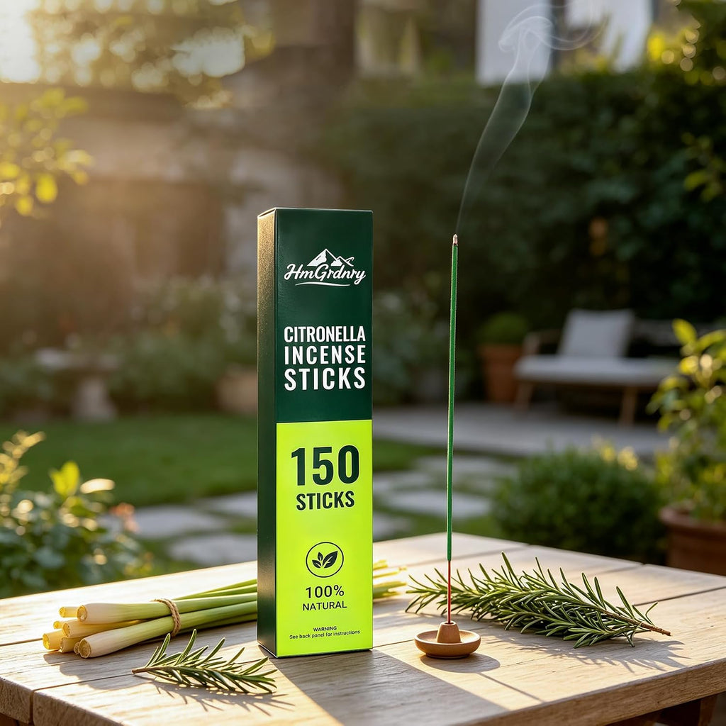 Citronella Incense Sticks (150 Sticks) – Citronella Incense Sticks Outdoor for Home Outside, Pool Side, Patio, Camping, Porches, Courtyards – Long Lasting Outdoor Incense