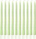 10 Inch light Green Taper Candle Set, 10 Pack Unscented Dripless Candlesticks for Family Dinner Parties Spring Home Decoration and Wedding