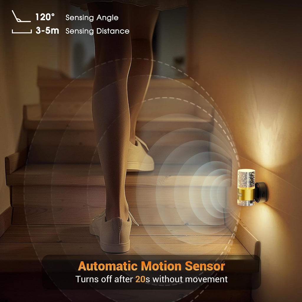 JandCase Motion Sensor Night Light, Wireless Rechargeable Night Light