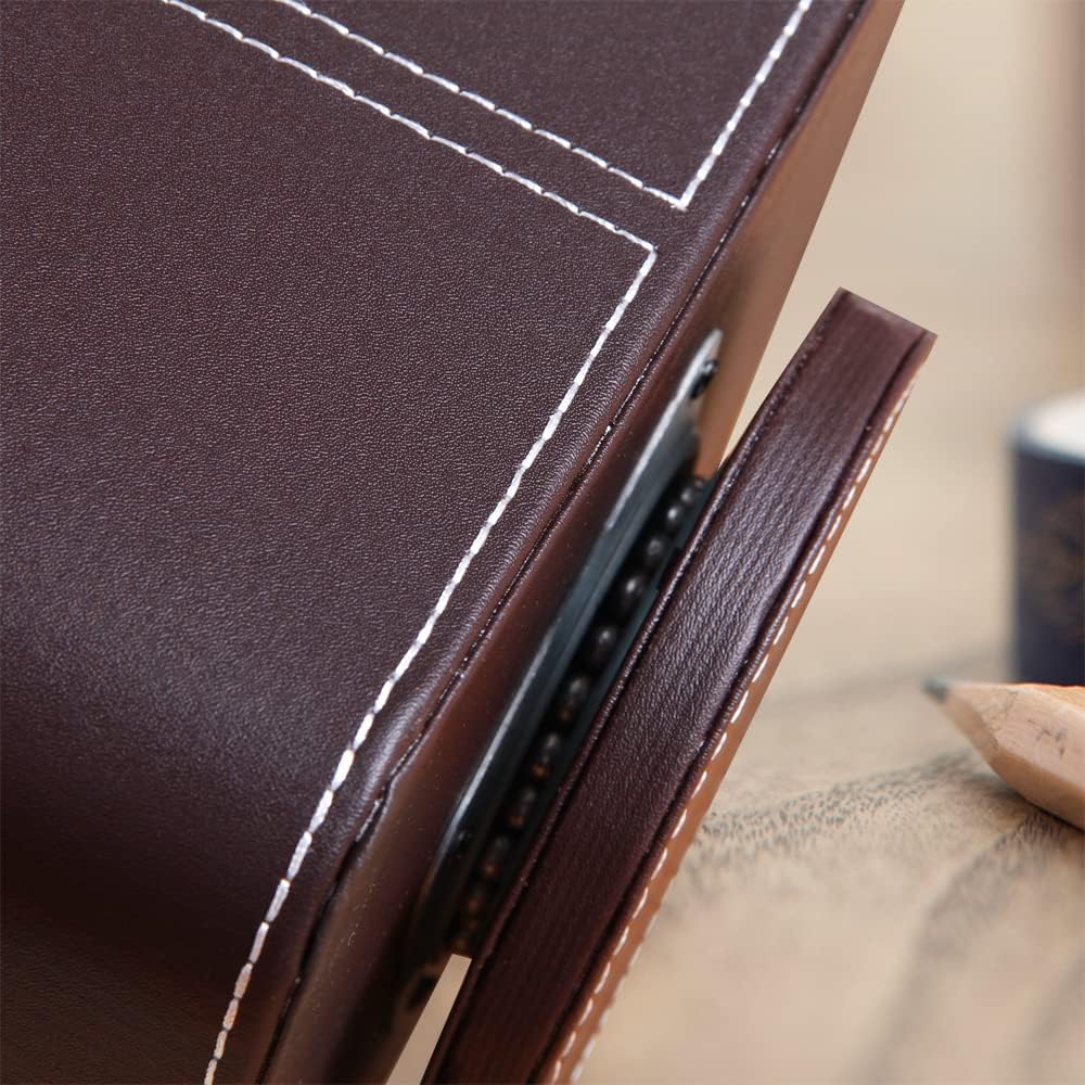 360° Rotating Remote Control Holder, PU Leather TV Remote Caddy, Pen Holder