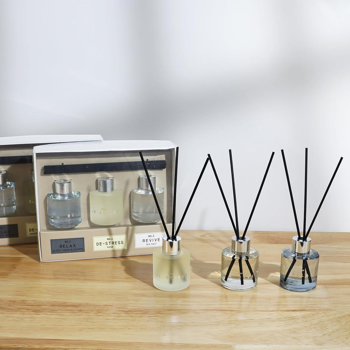 3 Pack Fragrance Reed Diffuser, 50ML Lavender Jasmine Freesia