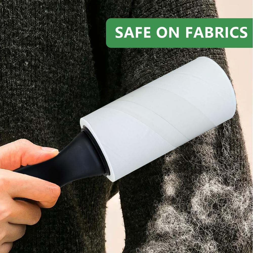 Lint Rollers for Pet Hair Extra Sticky, Lint Remover for Clothes, Clean The Hair on Sheeets Couch Furniture and Carpet,Dog lint Roller, 600 Sheets 2 Handles with 6 Rollers
