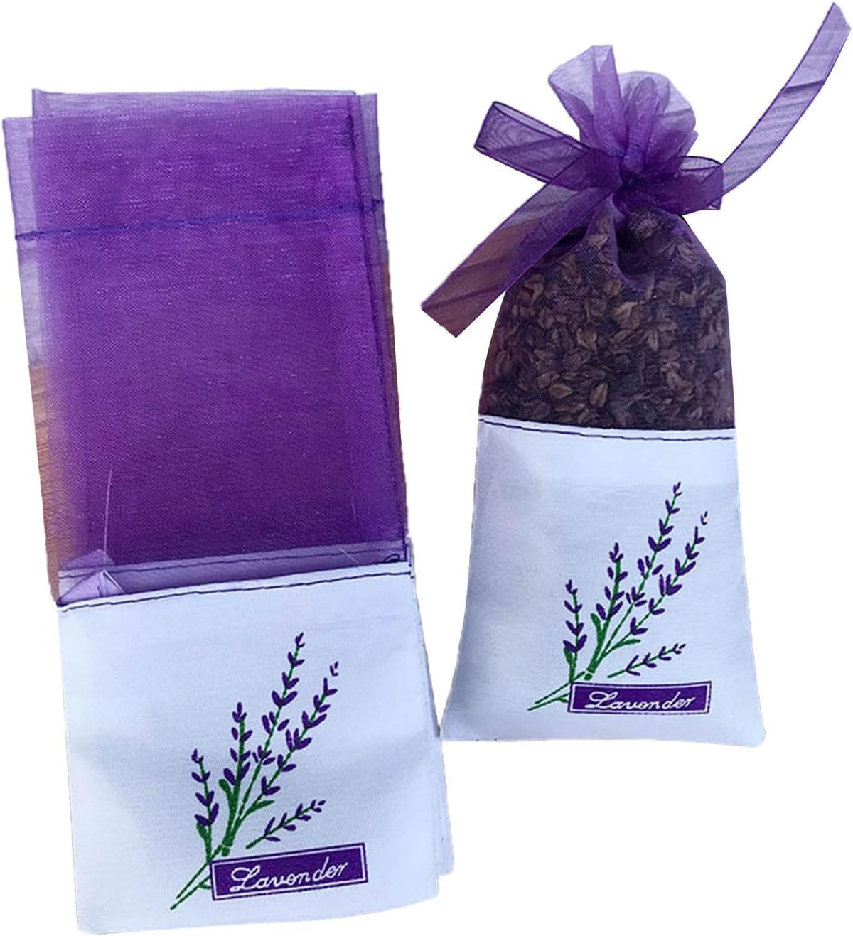 20 PCS Purple Empty Lavender Sachets Bags for Drawers and Wardrobes Closet Freshener Scents Dried Lavender Flower Sachets