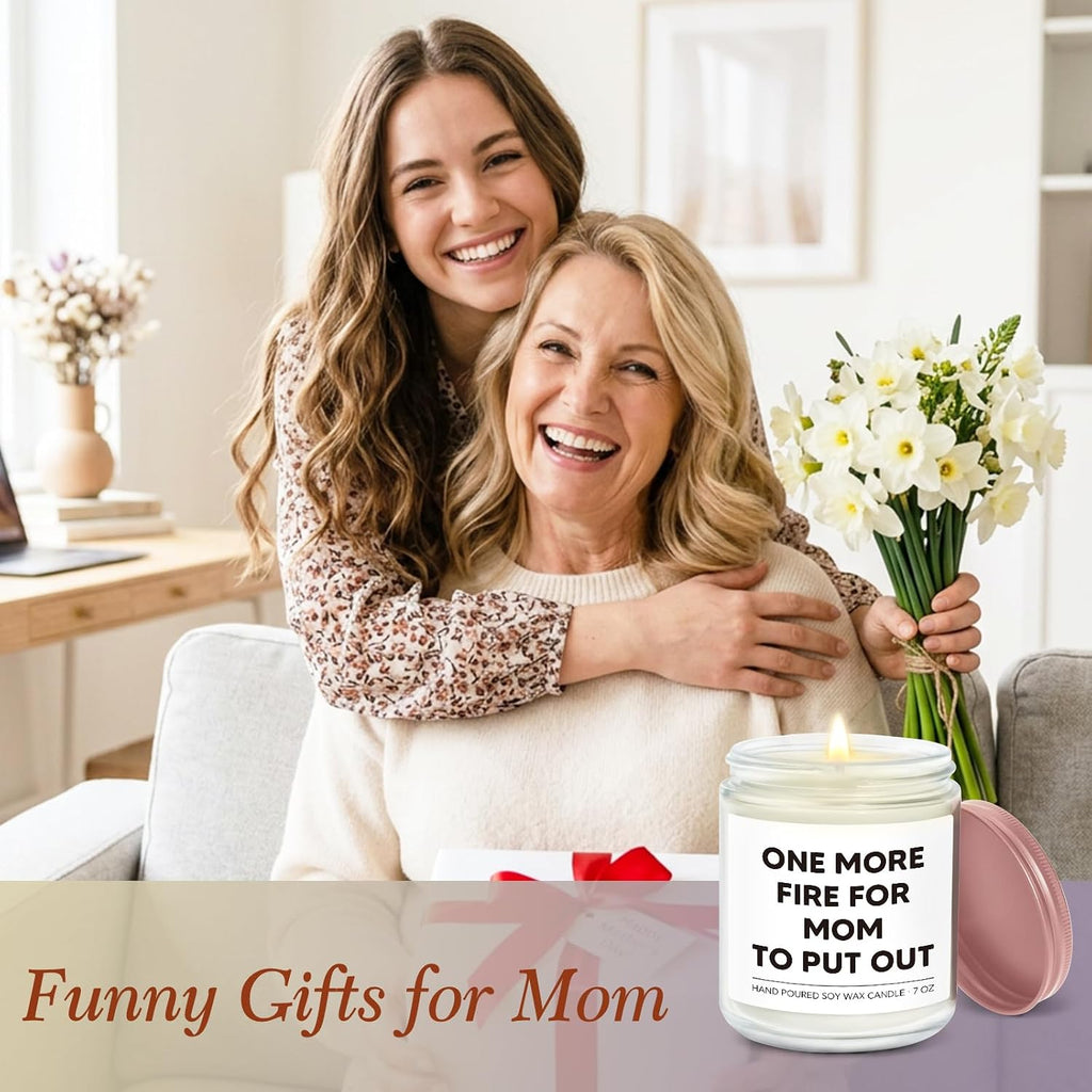 Gift for Mom, Funny Birthday Gift for Moms from Daughter, Son, Mom Candle, Moms Birthday Gifts, Christmas Presents for Mommy, Mother - Lavender & Woods Scented Candle 7oz