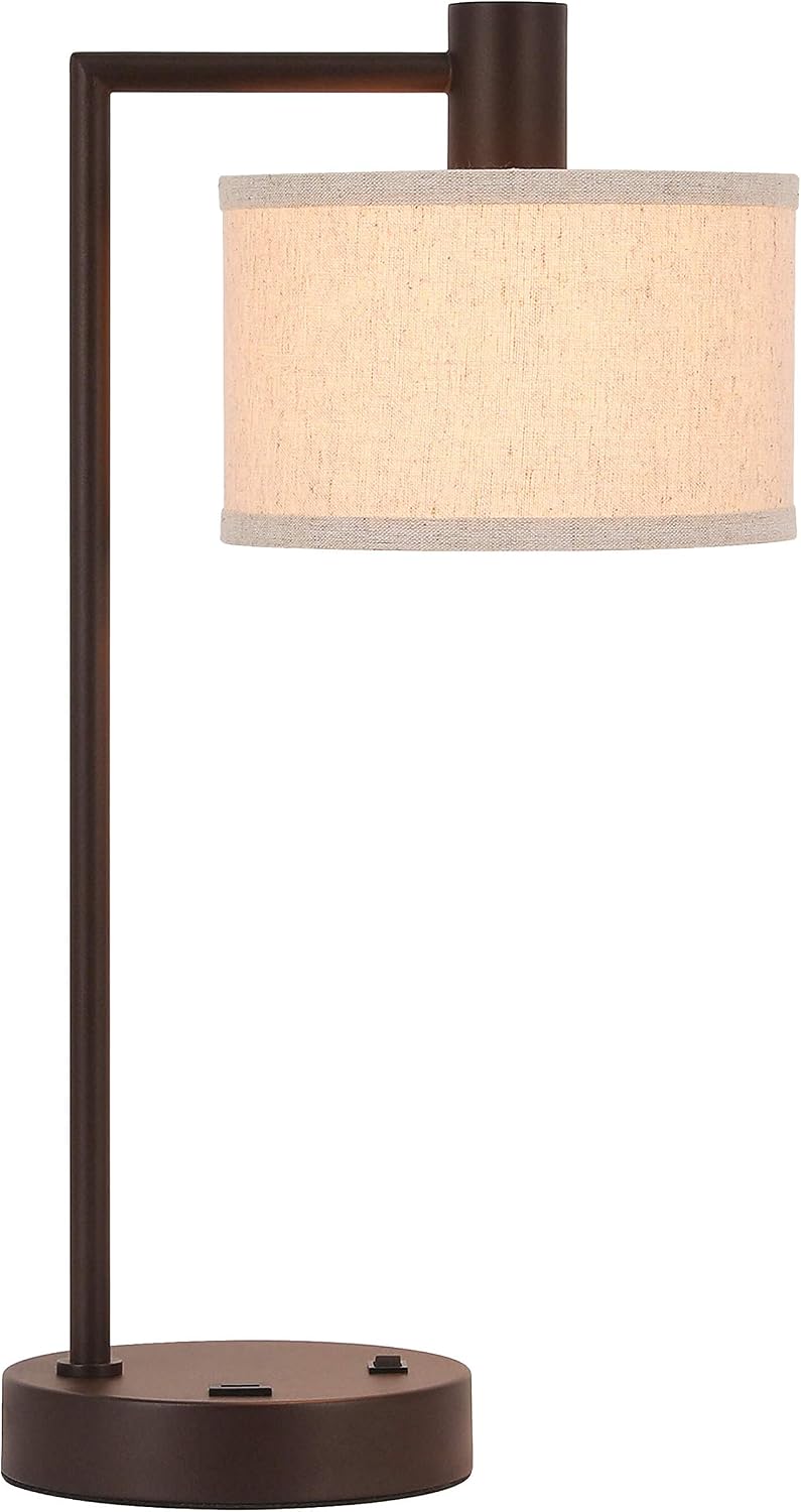 XiNBEi Lighting Table Lamp USB Desk Lamp for Living Room, Dark Bronze