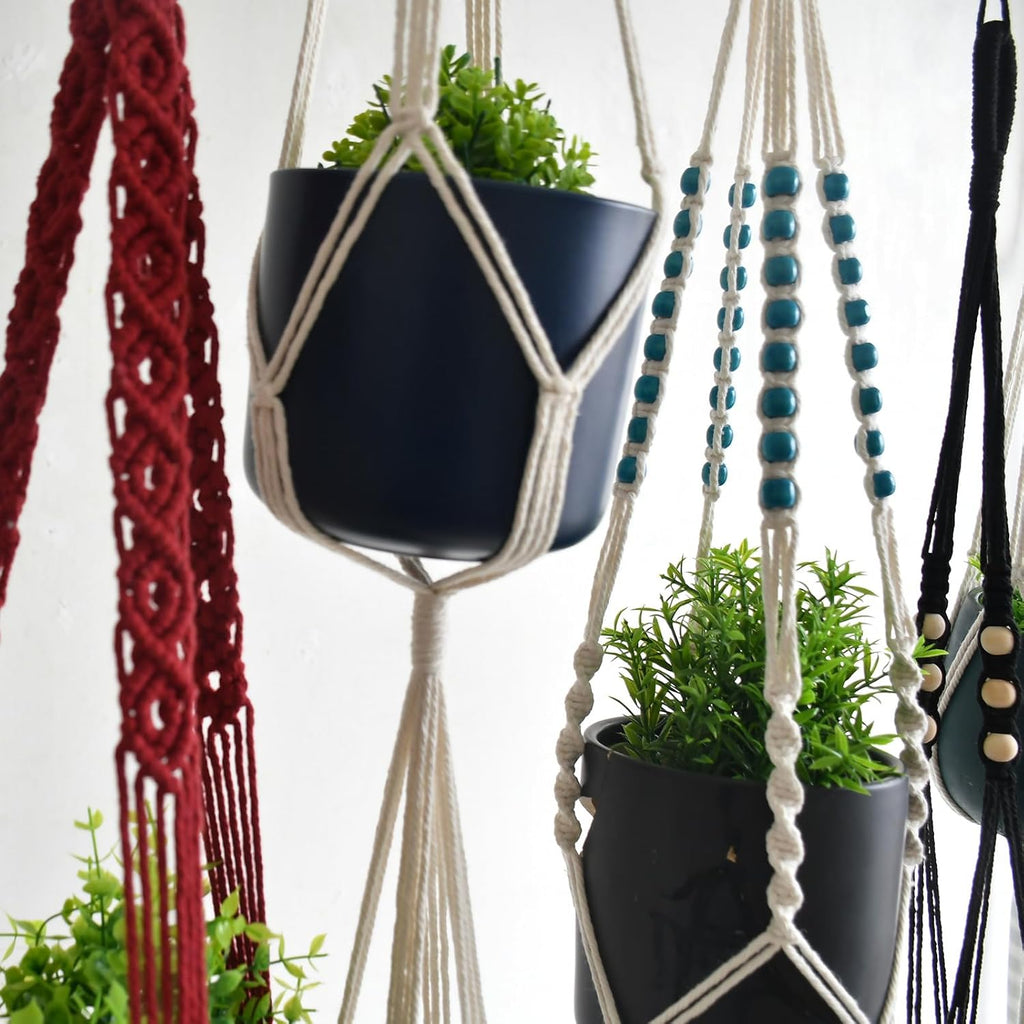 8-Pack Boho Plant Hanger, Macrame Pot Holder,Hanging Planter/Indoor/Balcony/Window Decoration Length 39" (Not Pot and Plant Included)