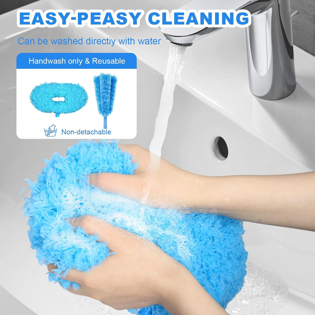 2PCS Ceiling Fan Cleaner Duster, Adjustable Microfiber Duster, Blue