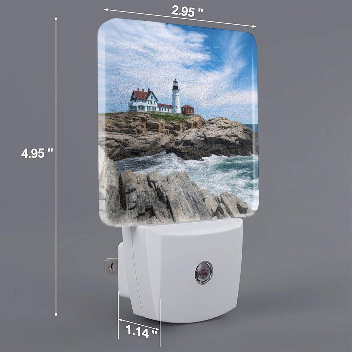 Set of 2 Led Night Lights, Lighthouse Beach Summer Auto Dusk-to-Dawn Sensor Night Lamp Plug-in Home Decorative for Adult